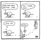 Fun In The Park - Off The Leash Dog Cartoons by Rupert Fawcett