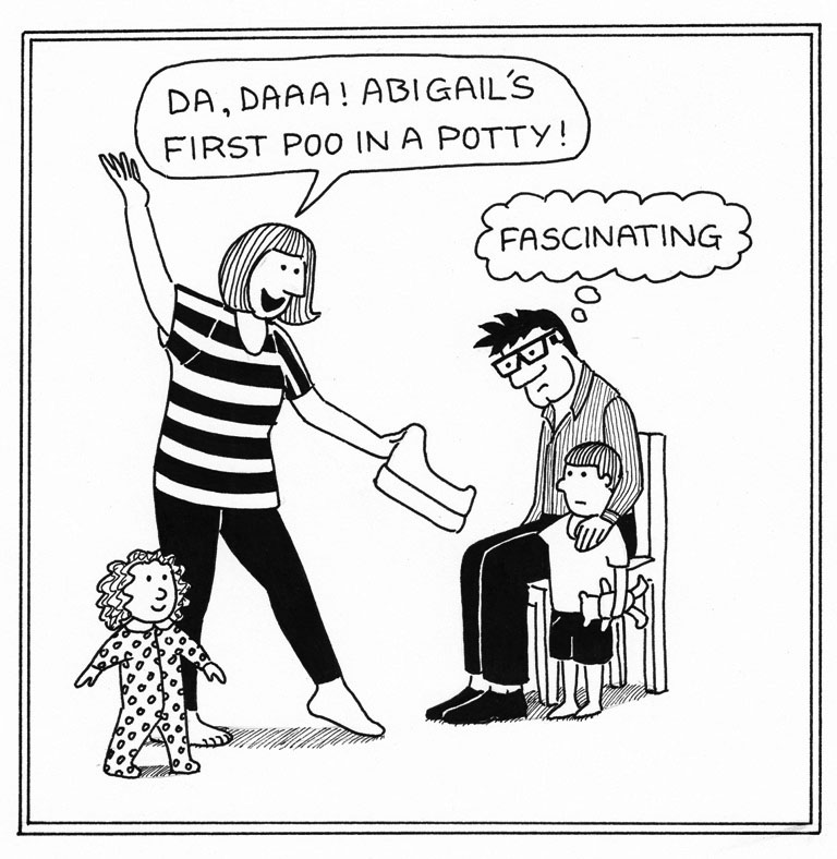 First Poo - Daddy Cartoons by Rupert Fawcett