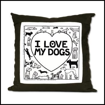 I Love My Dog - Off The Leash Suede Cushion