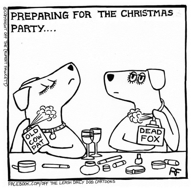 Off The Leash Dog Cartoons Off The Leash Christmas Party Preparations