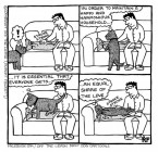 Essentials of a Happy Home - Off The Leash Dog Cartoons by Rupert Fawcett