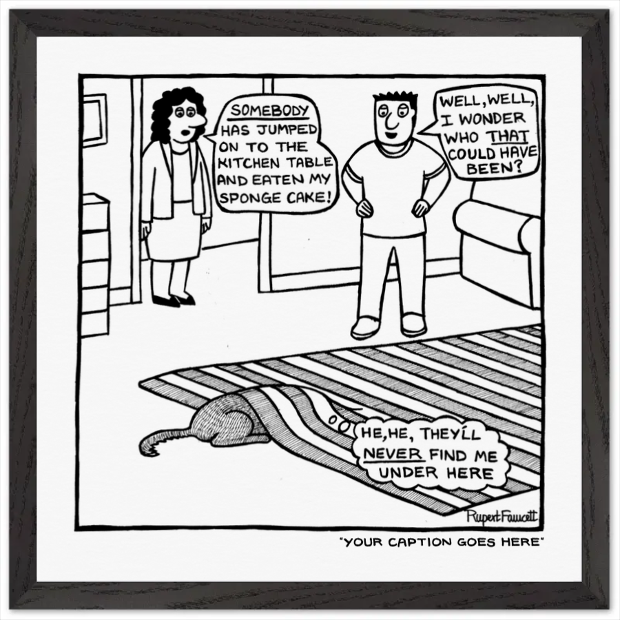 Somebody Has Jumped On The Kitchen Table - Framed Print