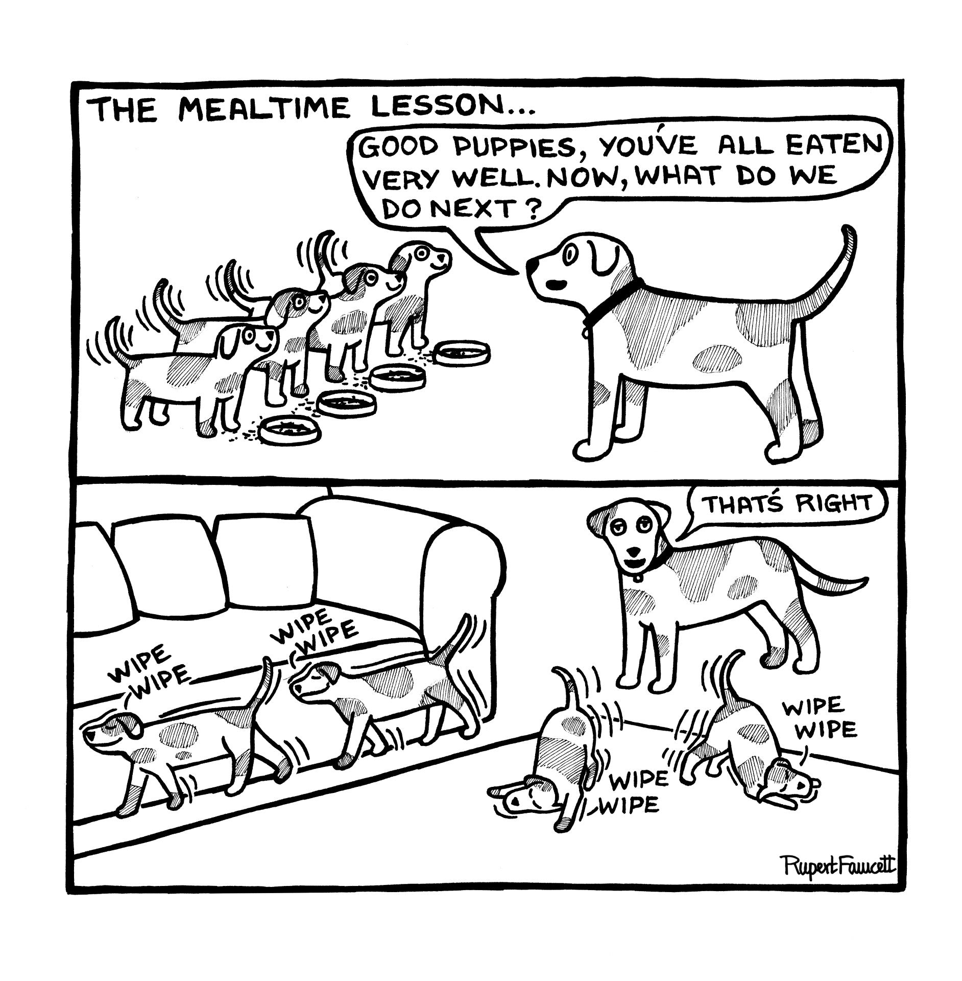 At Puppy School - The Meal Time Lesson