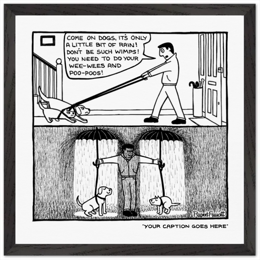 It's Only A Little Bit Of Rain - Framed Print