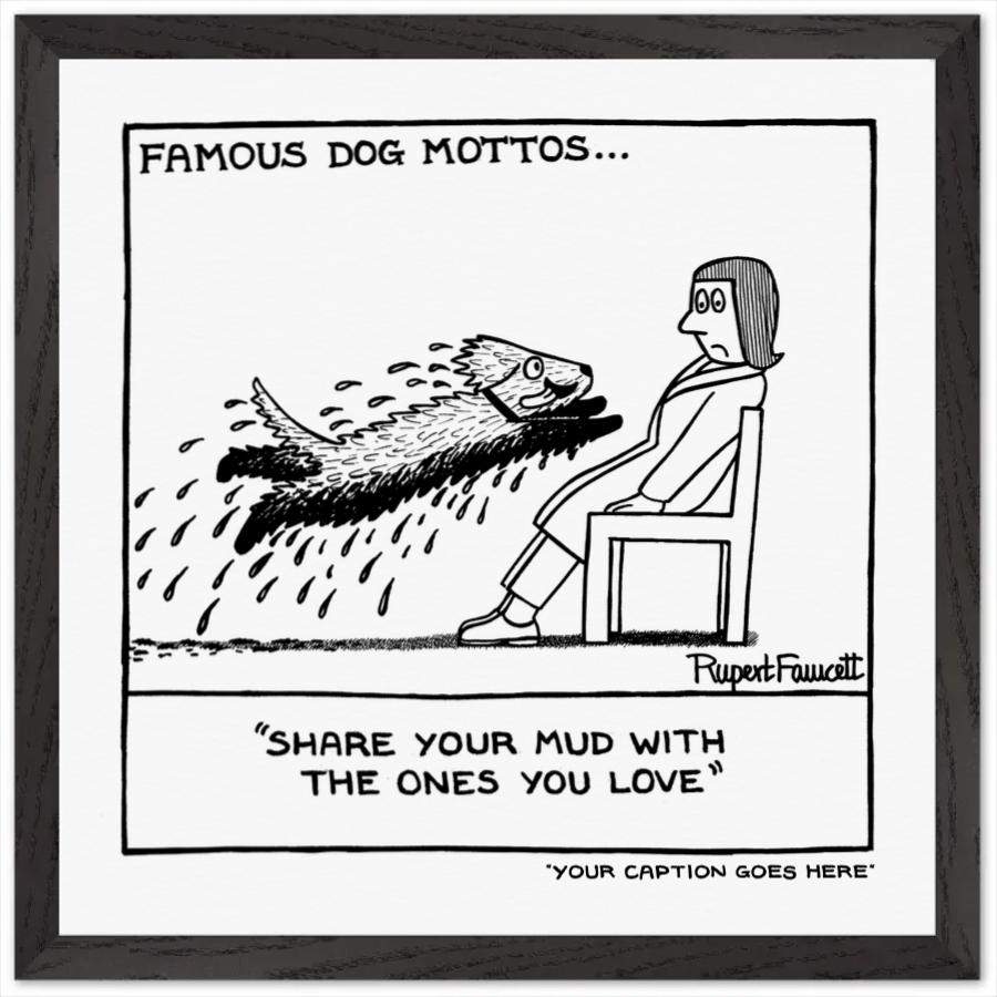 Famous Doggy Mottos - 2 - Framed Print
