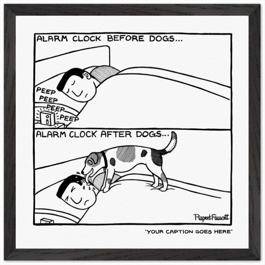 Alarm Clock Before Dogs - Framed Print