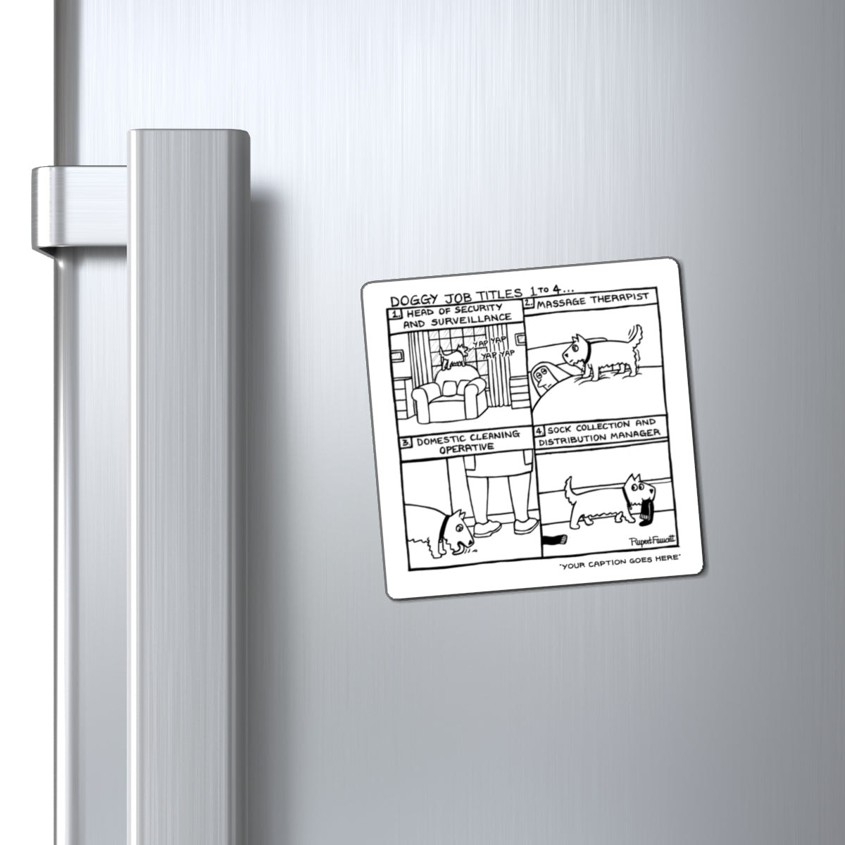 Doggy Job Titles 1-4 - Magnets