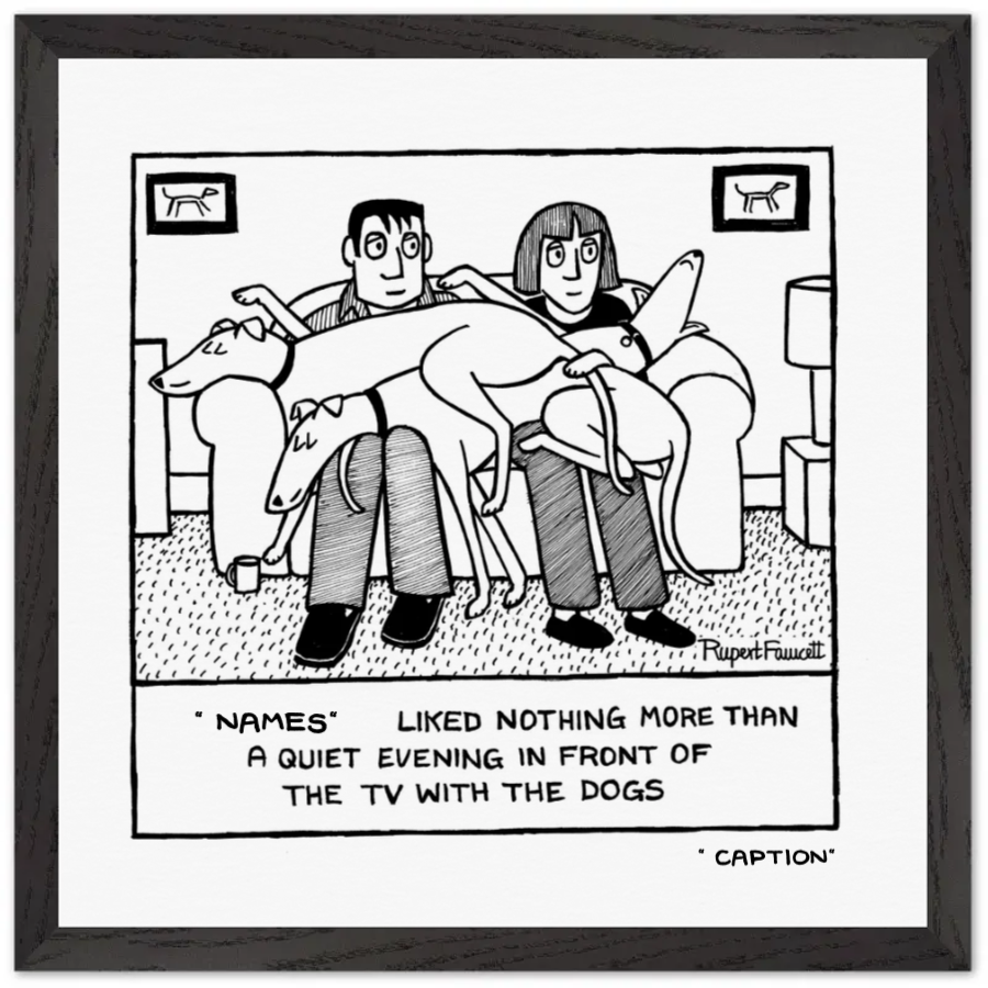 A Quiet Evening In Front Of The TV - Framed Print