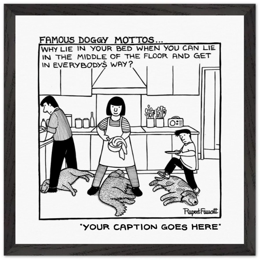 Famous Doggy Mottos - Framed Print