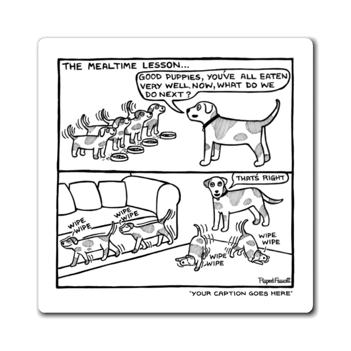 At Puppy School - The Meal Time Lesson - Magnets