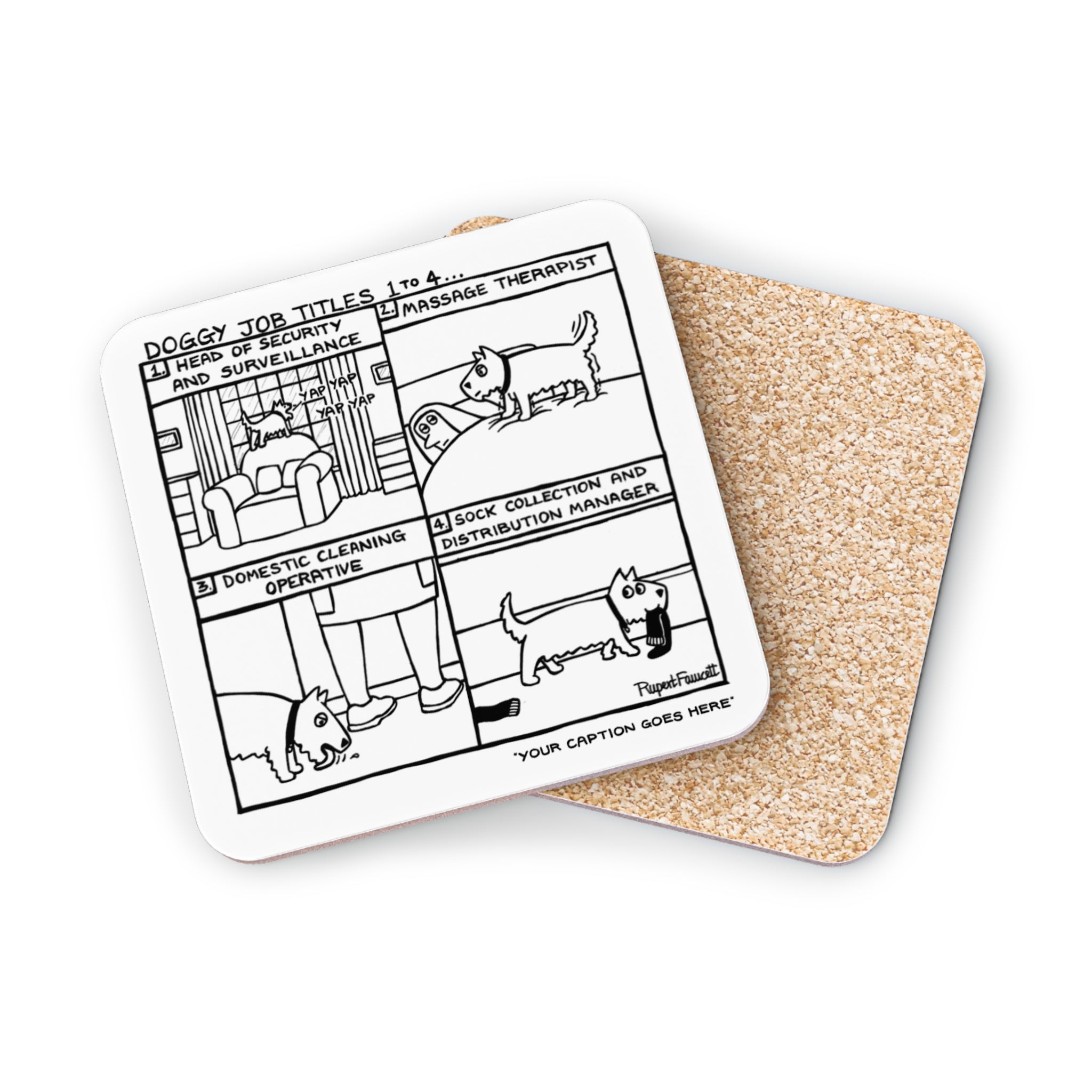 Doggy Job Titles 1-4 - Coaster