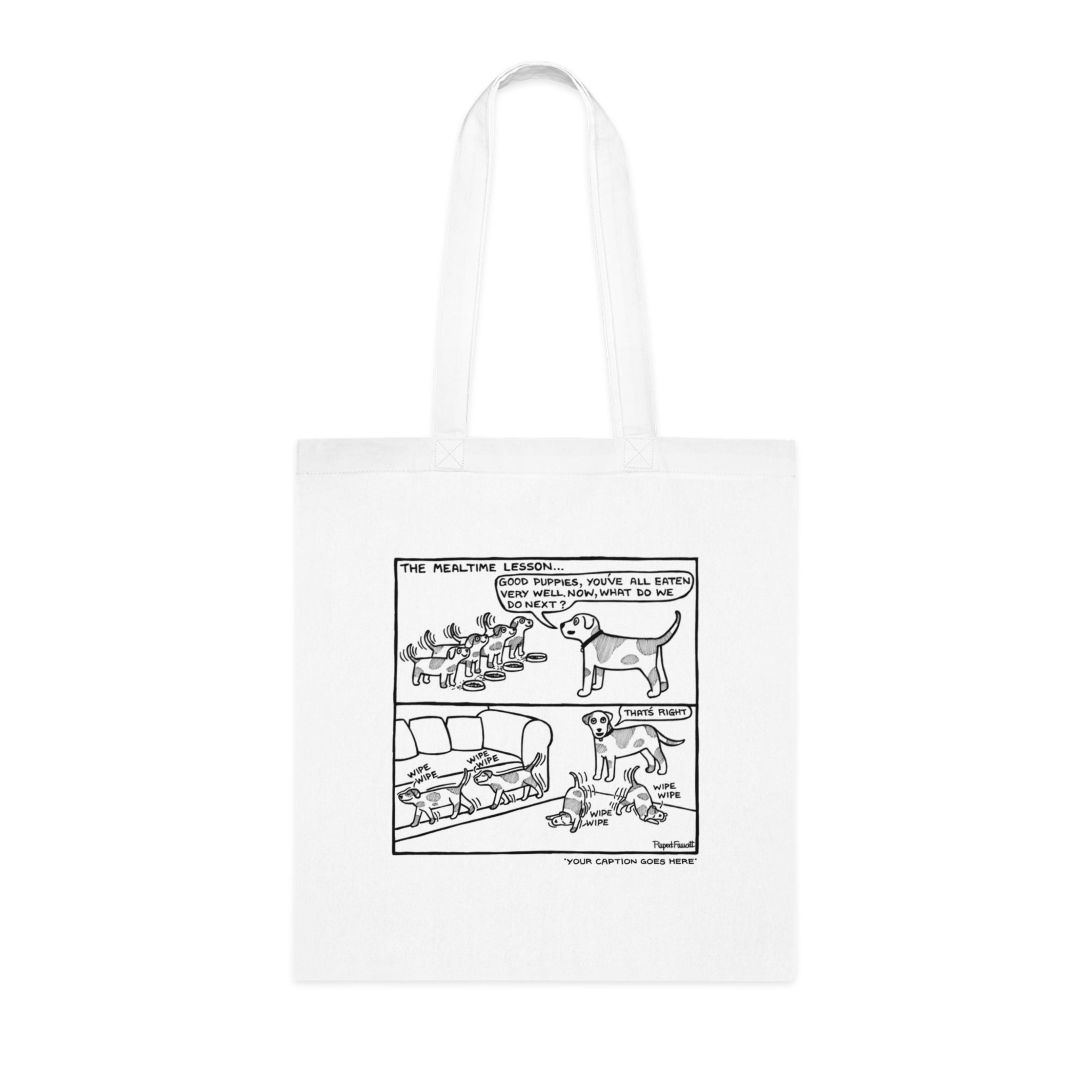 At Puppy School - The Meal Time Lesson - Tote Bag