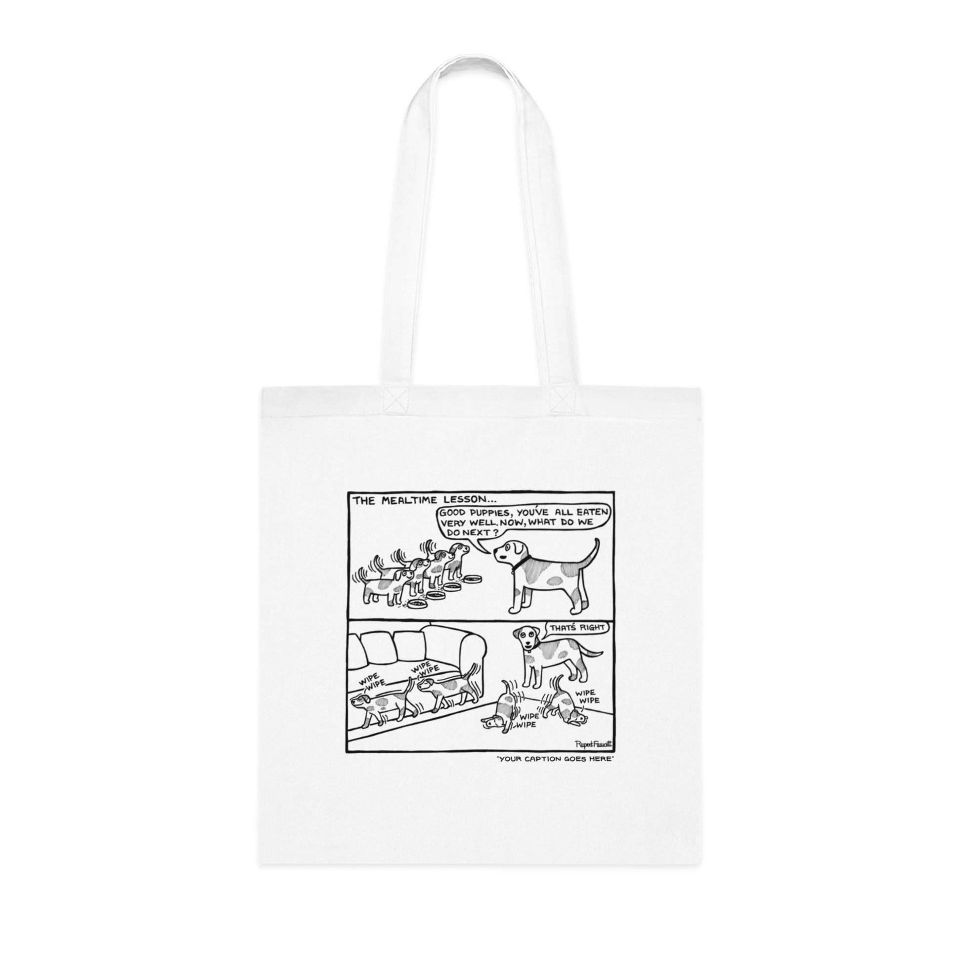 At Puppy School - The Meal Time Lesson - Tote Bag
