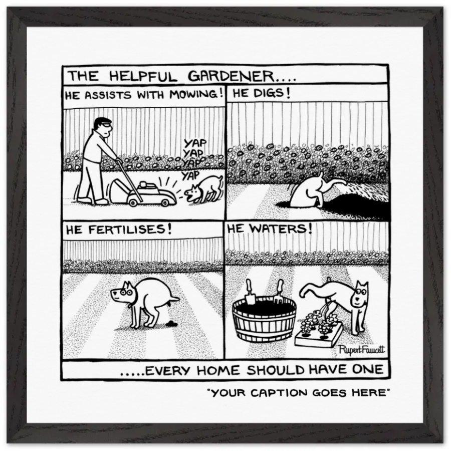 The Helpful Gardener - Framed Print